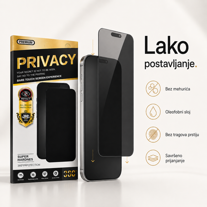 Privacy Black zaštitno staklo