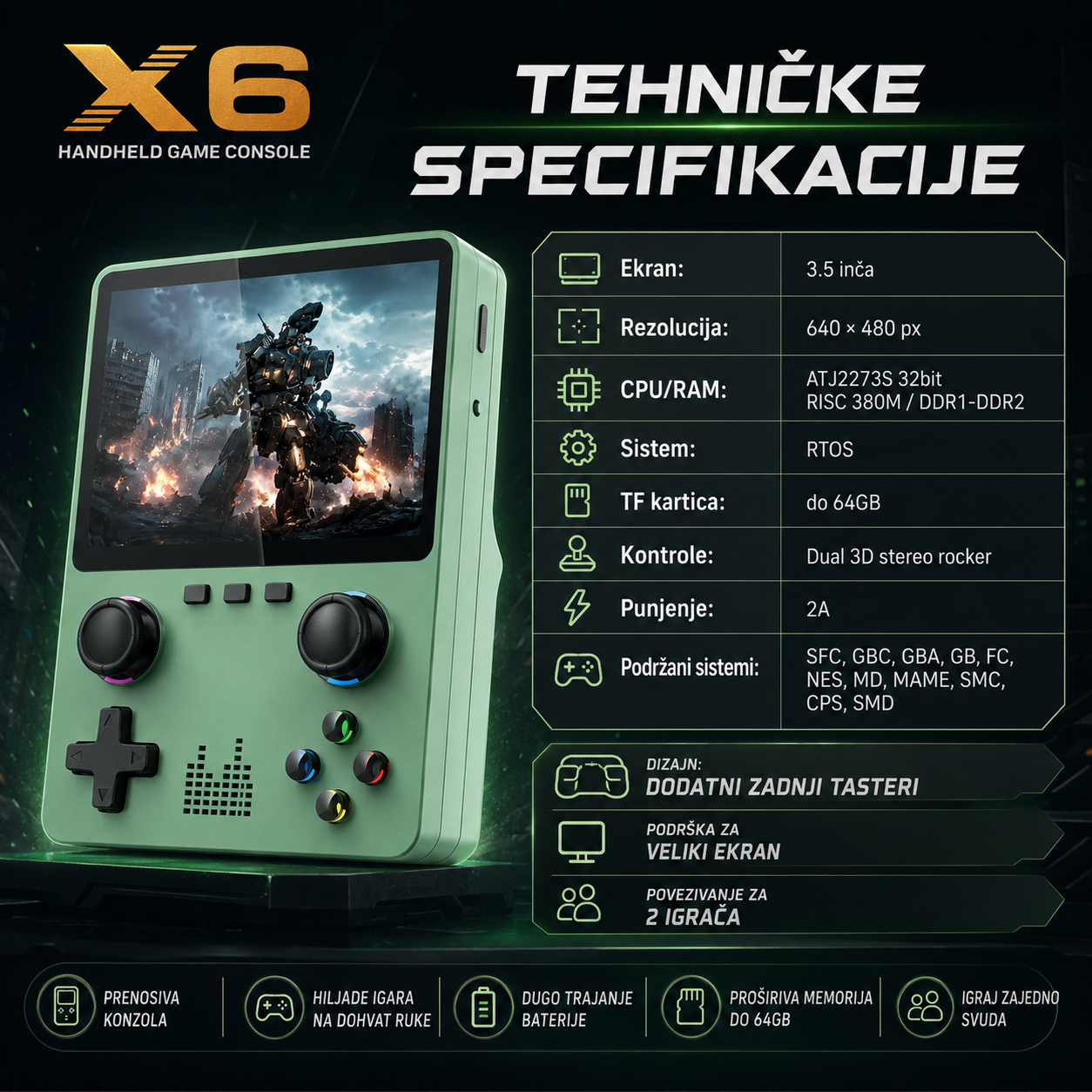 X6 Pocket - Gaming konzola