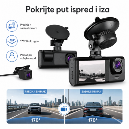 RoadGuard Duo 1296P – prednja i zadnja auto kamera