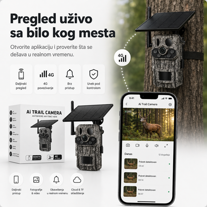 TrailGuard AI 4G Solar – pametna lovačka kamera sa SIM karticom