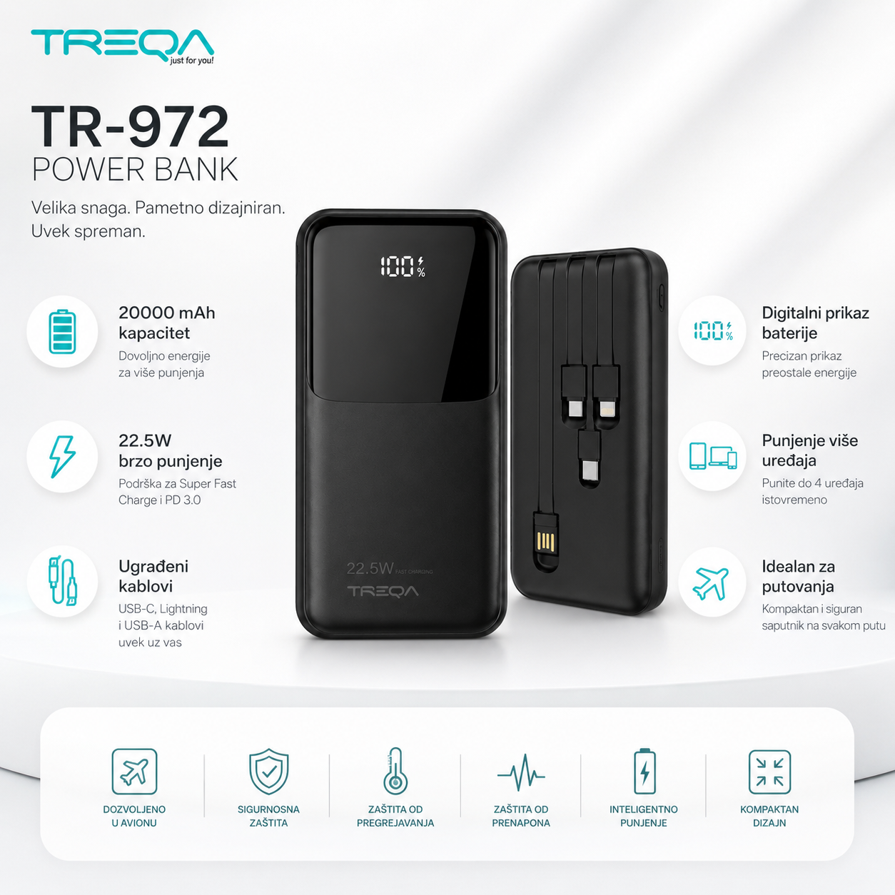 VoltPack 4 u 1 – Power Bank 22.5W 20.000Mah