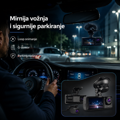 RoadGuard Duo 1296P – prednja i zadnja auto kamera