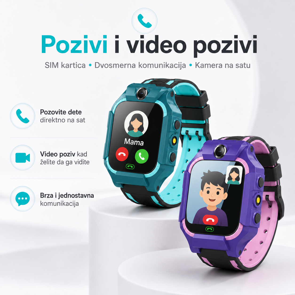 Gorilla KidSafe - dečiji pametni sat sa pozivima, lokacijom i SOS funkcijom