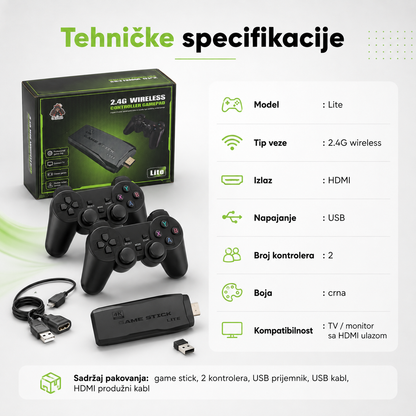 Gorilla Game Stick Lite | 2 bežična kontrolera