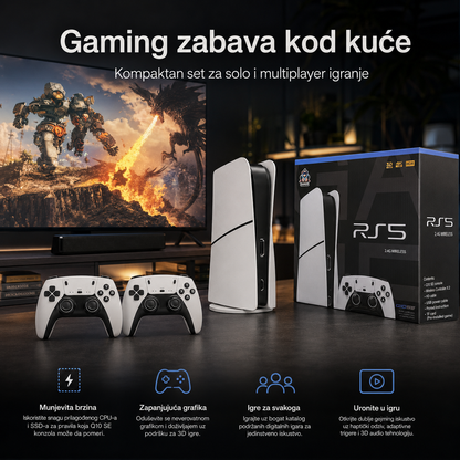 RS5 NovaPlay 64GB – TV gaming konzola sa 2 bežična kontrolera