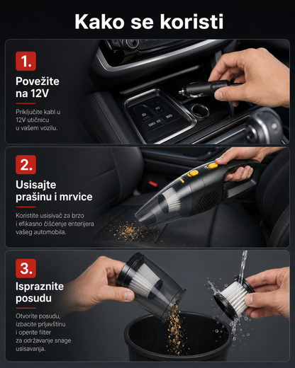 DriveClean 120 – ručni auto-usisivač 12V