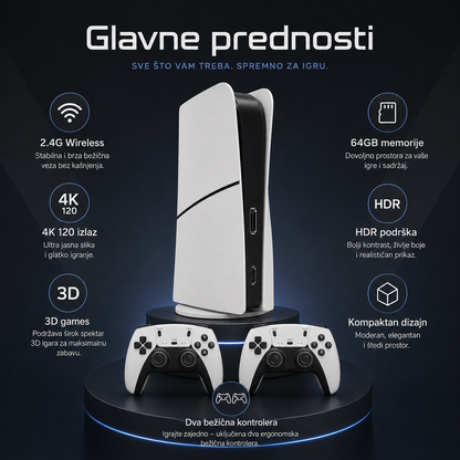 RS5 NovaPlay 64GB – TV gaming konzola sa 2 bežična kontrolera