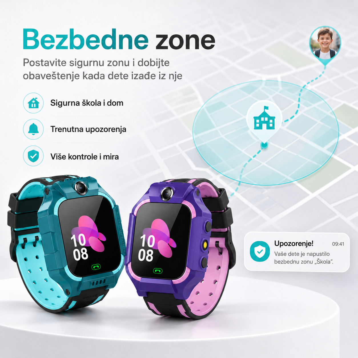 Gorilla KidSafe - dečiji pametni sat sa pozivima, lokacijom i SOS funkcijom