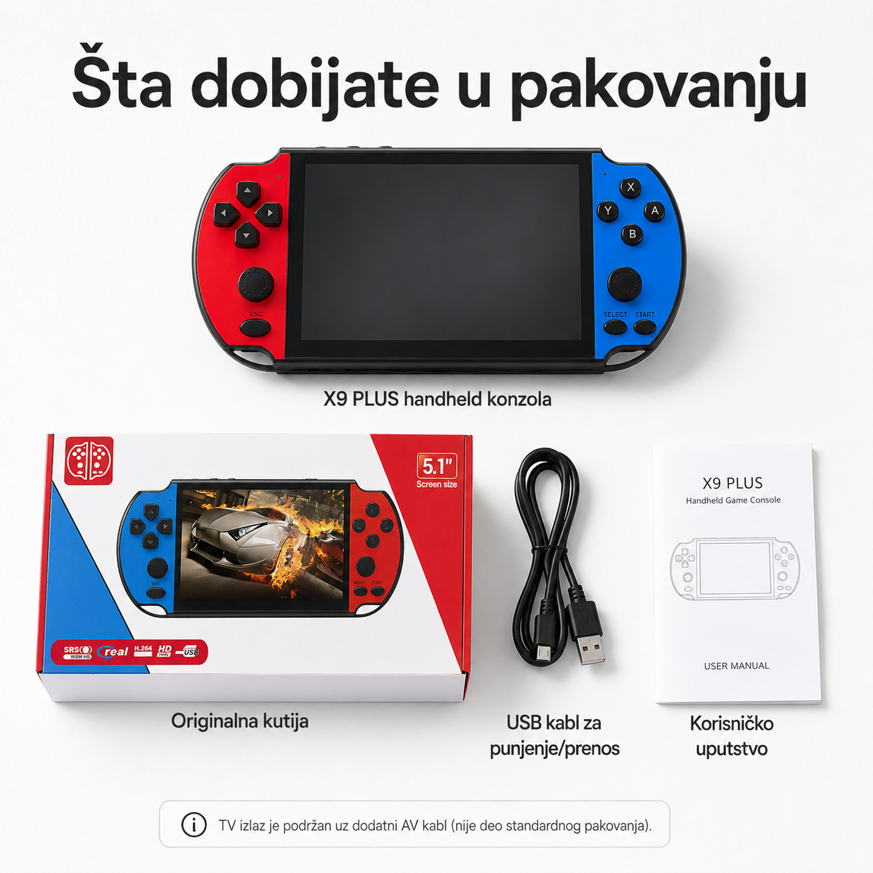 Game On Pocket X9 Plus – Retro Handheld Konzola