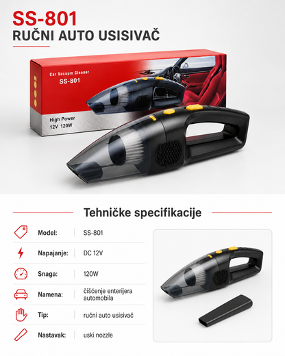 DriveClean 120 – ručni auto-usisivač 12V