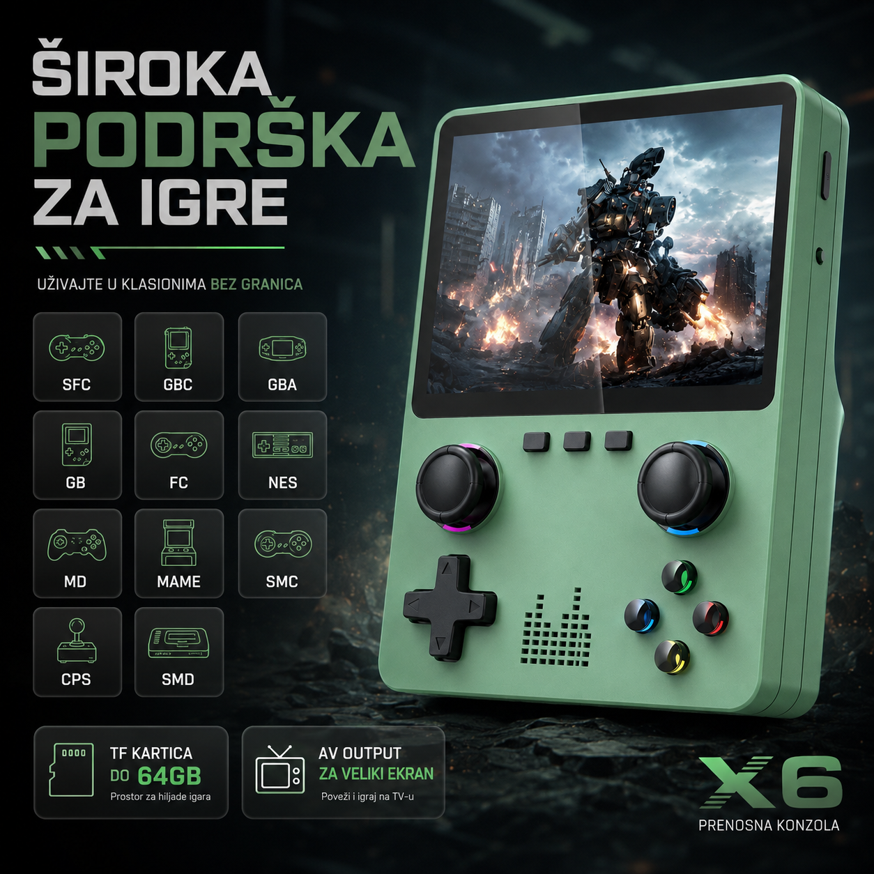 X6 Pocket - Gaming konzola