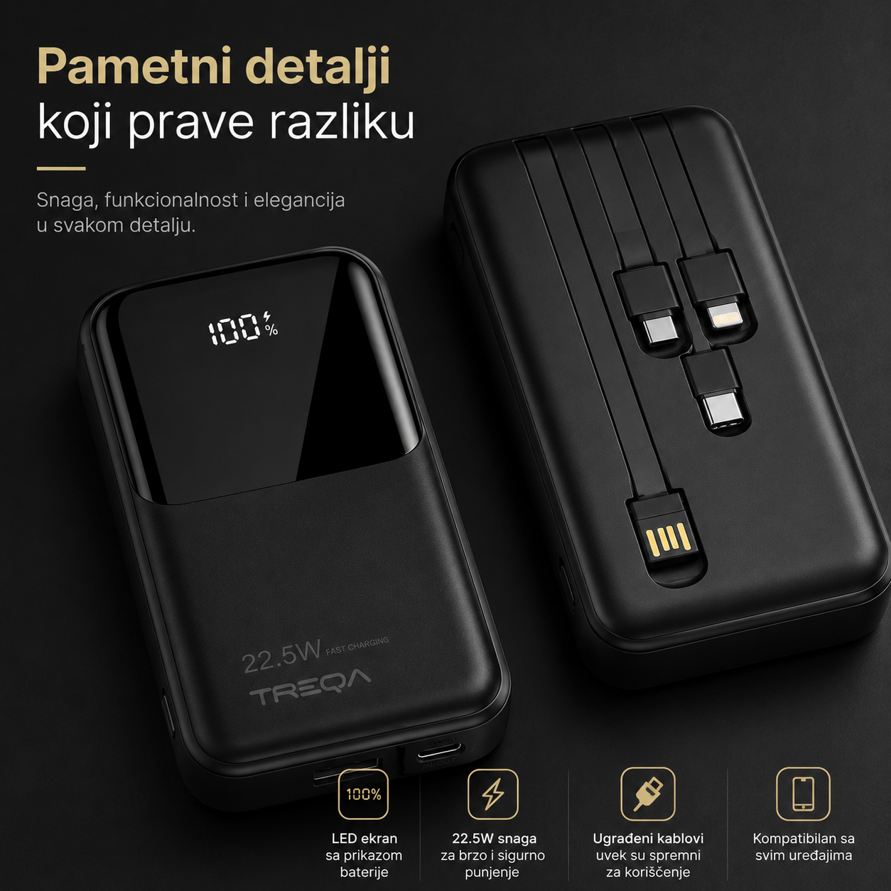 VoltPack 4 u 1 – Power Bank 22.5W 20.000Mah