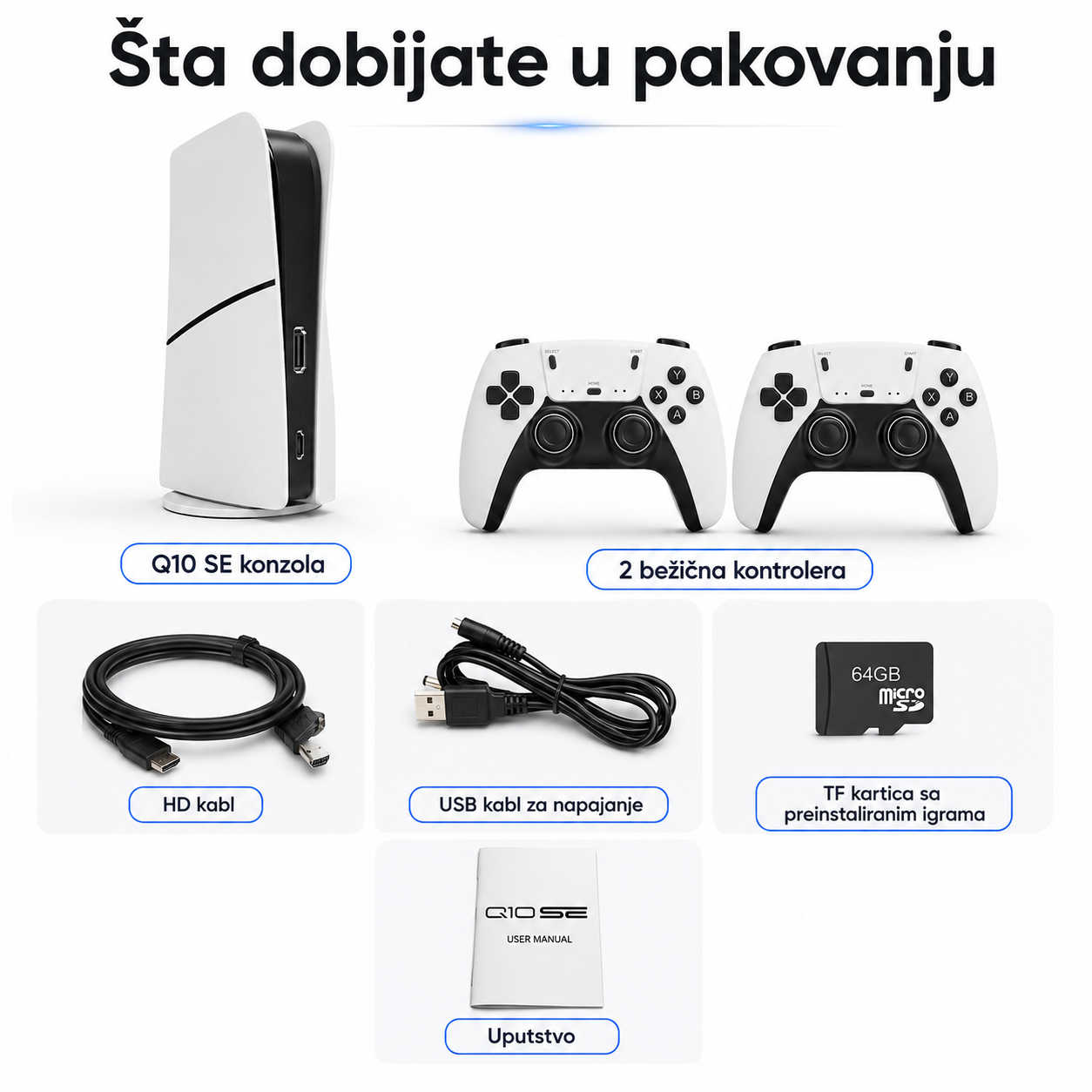 RS5 NovaPlay 64GB – TV gaming konzola sa 2 bežična kontrolera