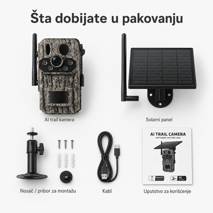 TrailGuard AI 4G Solar – pametna lovačka kamera sa SIM karticom