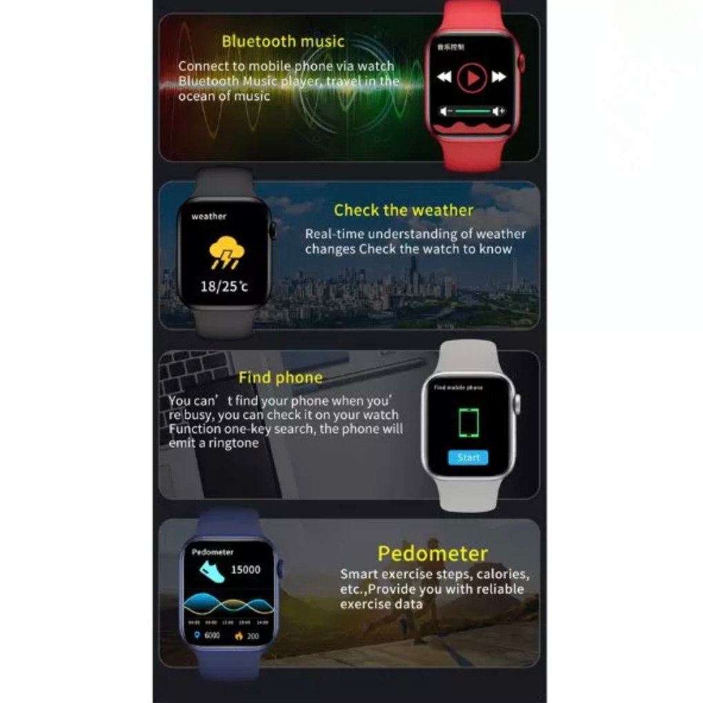 SmartWatch 7 – pametni sat (beli)
