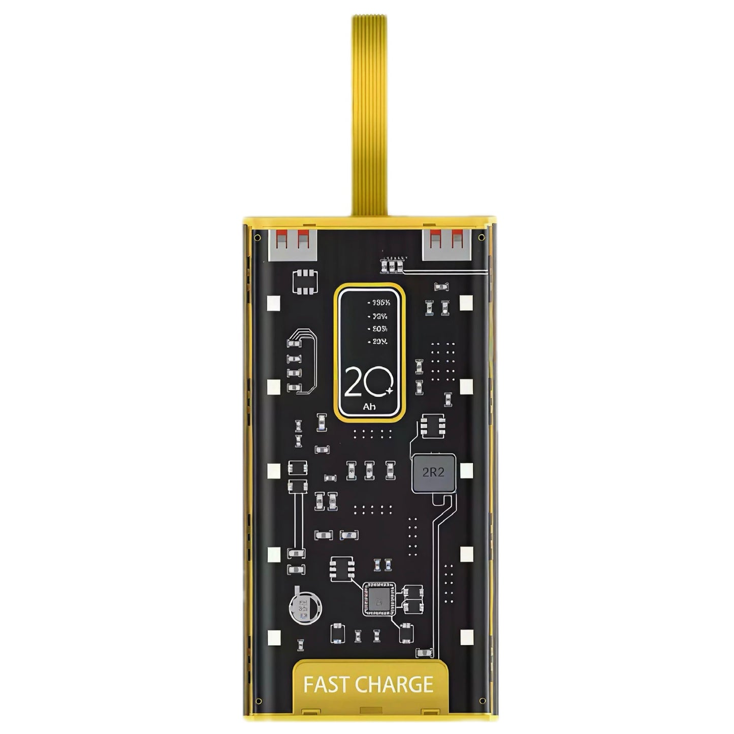 CyberCore 20K – Transparentna Powerbank baterija sa lampom (20.000 mAh)